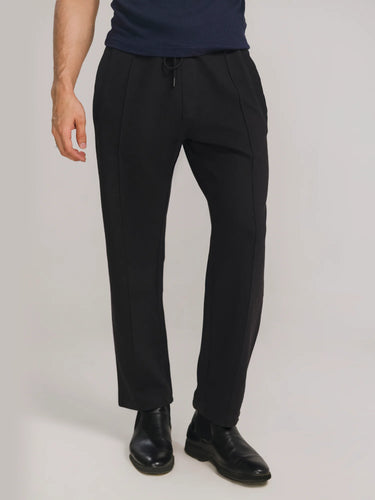 Pleat Please Straight Fit Trouser in Jet Black, image 1