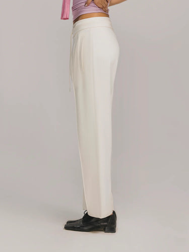 Pleat Please Straight Fit Trouser in Cannoli Cream, image 3