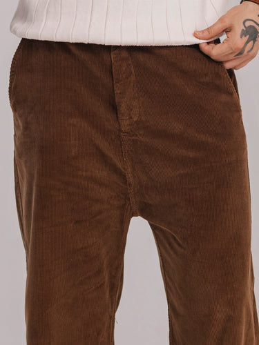 Library Brown Corduroy Wide Leg Pants in Demitasse, image 1