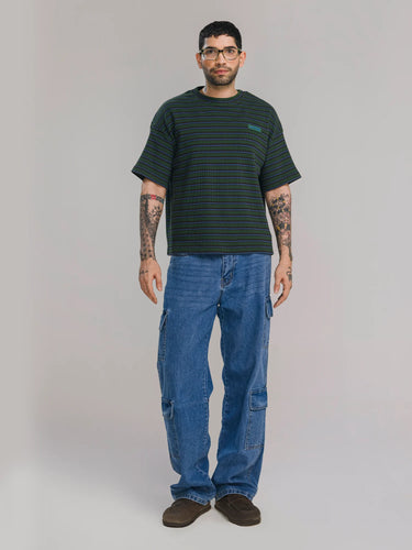 Unbound Stride Utility Denim Cargo in Classic Blue, image 2