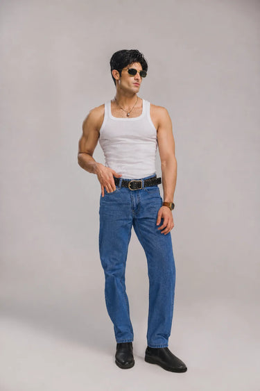 The Everyday Straight Fit Denim in Classic Blue, image 2