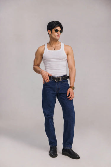 The Everyday Straight Fit Denim in Indigo Blue, image 2