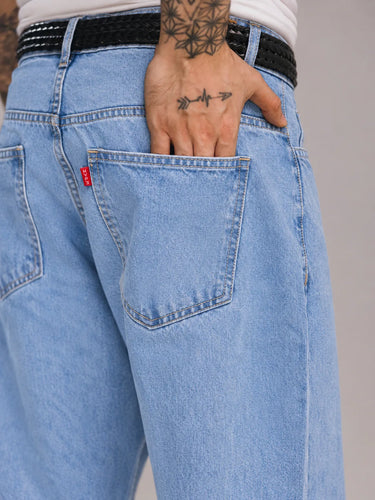 Off-Axis Wide Leg Denim in Vintage Blue, image 3