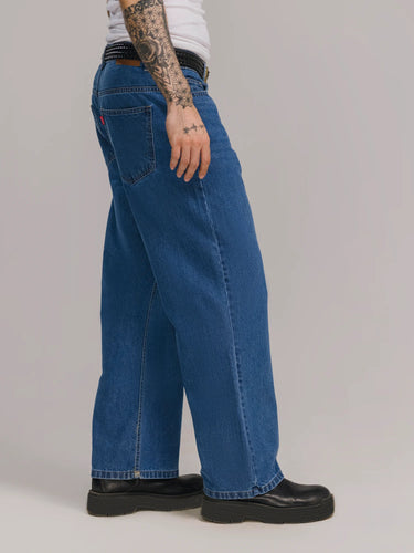 Off-Axis Wide Leg Denim in Classic Blue, image 3