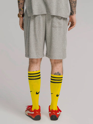 Slate Waffle Knit Shorts in Heather Gray, image 4